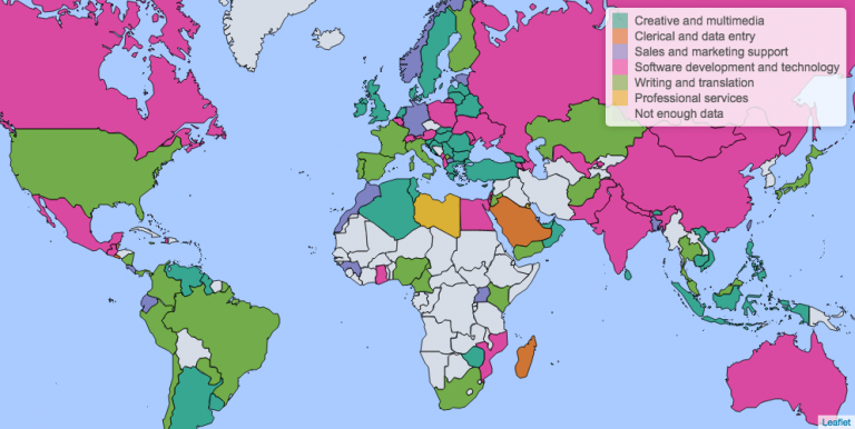 Where are online workers located? The international division of digital ...